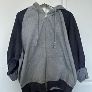 Brandy Melville Gray and Black Hoodie